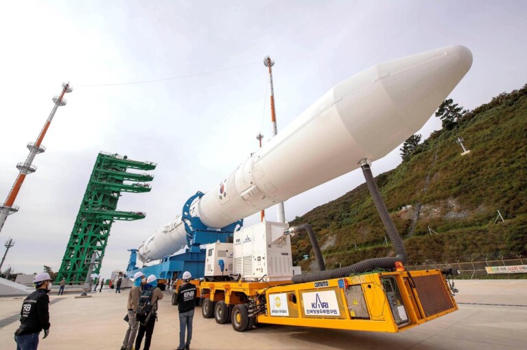 La fusÃ©e «Korean Satellite Launch Vehicle II», surnommÃ©e «Nuri». via REUTERS