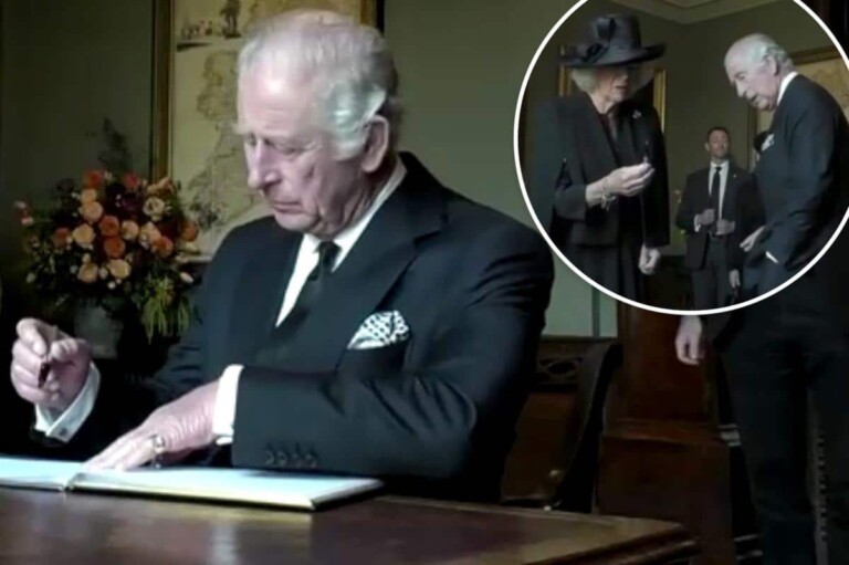 Le roi Charles III en colÃ¨re en raison dâ€™un stylo qui fuit