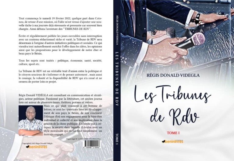 Régis D. Vidégla Sort Son Livre « Les tribunes de RDV » samedi prochain