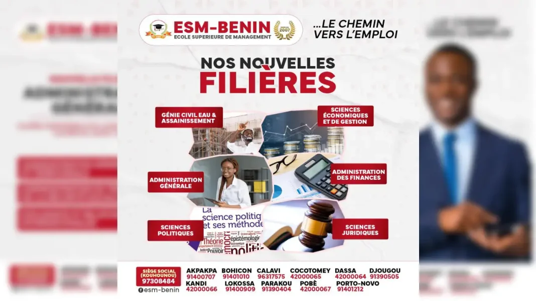 ESM BÃ©nin, nouvelles filiÃ¨res